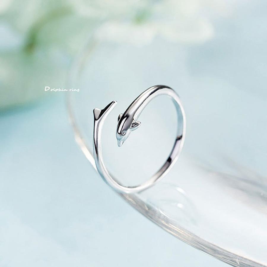指輪 リング レディース ドルフィンリング イルカ モチーフ フリーサイズ ハワイアン シルバー925 プラチナ コーティング仕上げ シルバーリング アレルギー対応 |  | 06