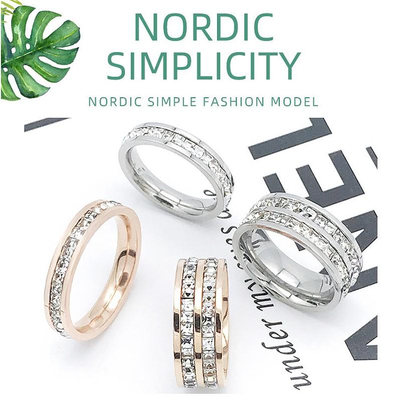 指輪 リング レディース フルエタニティ ピンクゴールド プラチナ サージカル ステンレス AAAA ジルコニア ロジウムコーティング仕上げ アレルギー対応 |  | 01