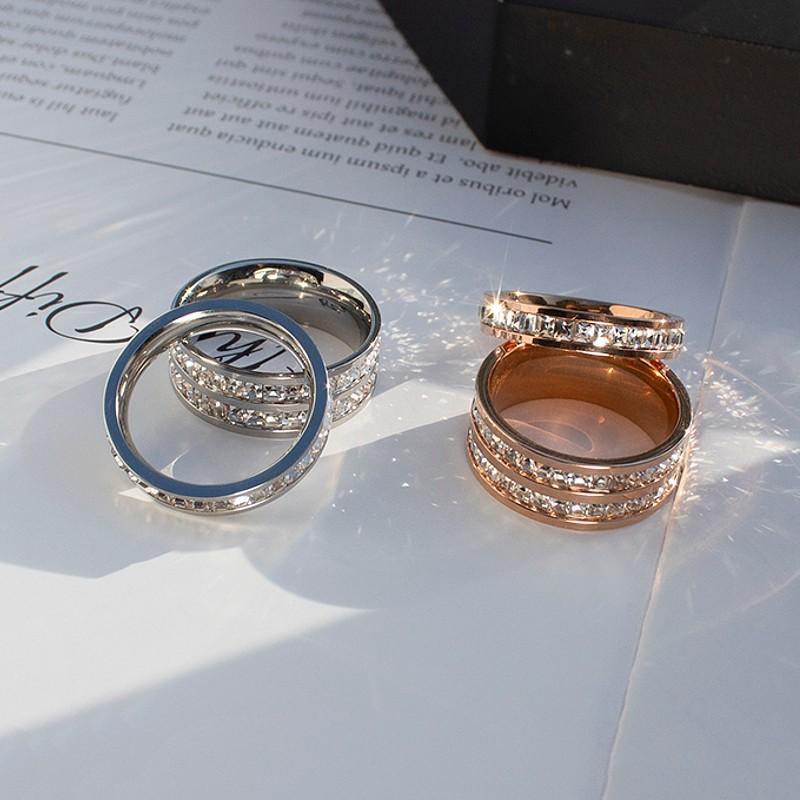 指輪 リング レディース フルエタニティ ピンクゴールド プラチナ サージカル ステンレス AAAA ジルコニア ロジウムコーティング仕上げ アレルギー対応 |  | 03