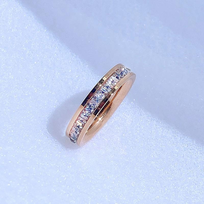 指輪 リング レディース フルエタニティ ピンクゴールド プラチナ サージカル ステンレス AAAA ジルコニア ロジウムコーティング仕上げ アレルギー対応 |  | 08