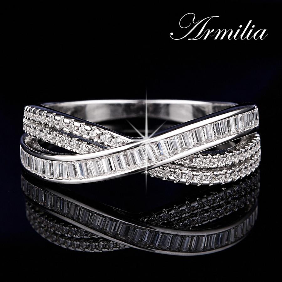 テニスリング エタニティ 指輪 レディース 上品 フォーマル CZダイヤモンド AAAA キュービック ジルコニア シルバー925 プラチナ仕上げ 30代 40代 50代 | 