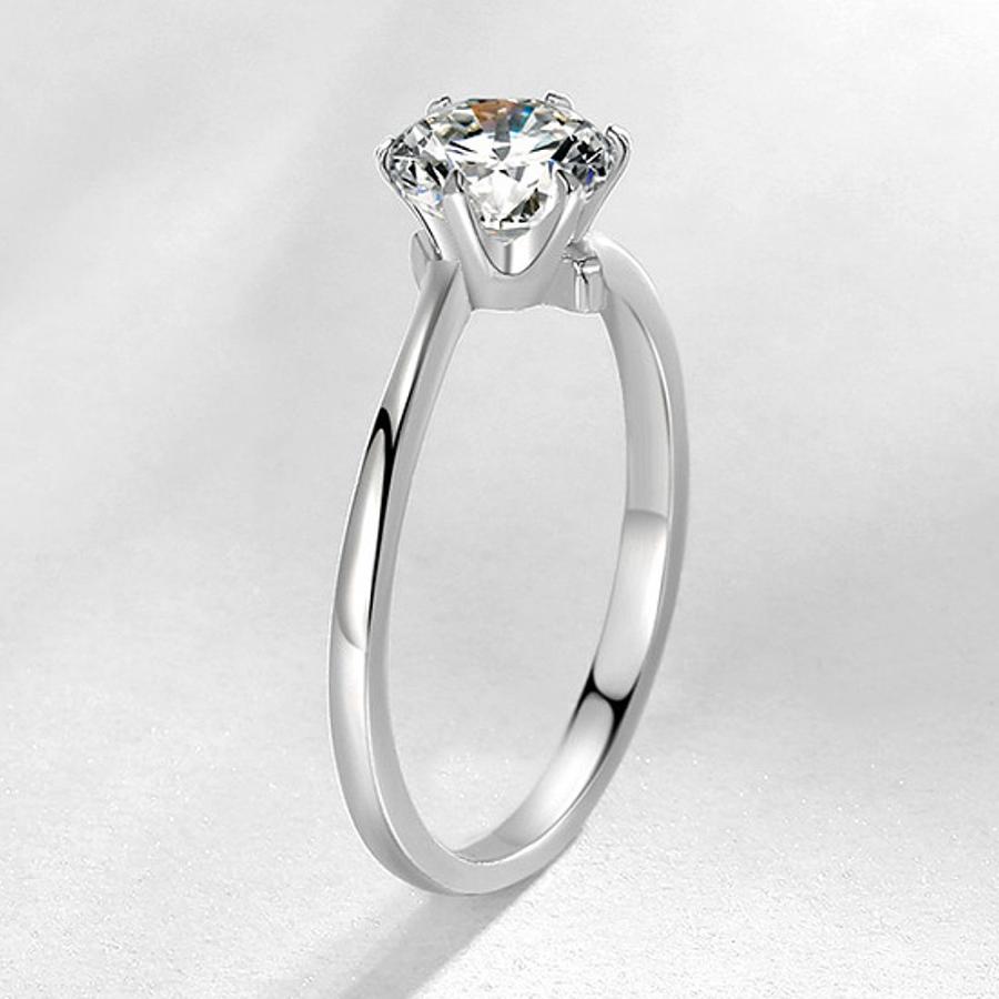 指輪 リング レディース ツイスト ソリティアリング 一粒石 CZダイヤモンド AAAAA ジルコニア シルバー925 プラチナ コーティング仕上げ 金属アレルギー対応 |  | 03