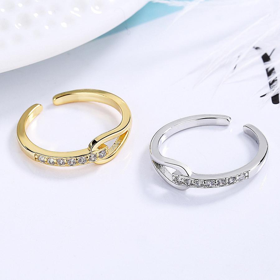 フリーサイズリング CZダイヤモンド レディース 指輪 シルバー925 プラチナ コーティング仕上げ 金属アレルギー対応 シンプル 上品 調整可能 |  | 03