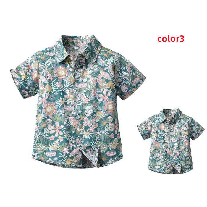 親子お揃い 親子 ペアtシャツ アロハシャツ おそろい 親子tシャツ 親子