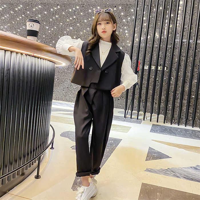 韓国子供服 女の子 スーツ セットアップ ベスト パンツ フォーマル  