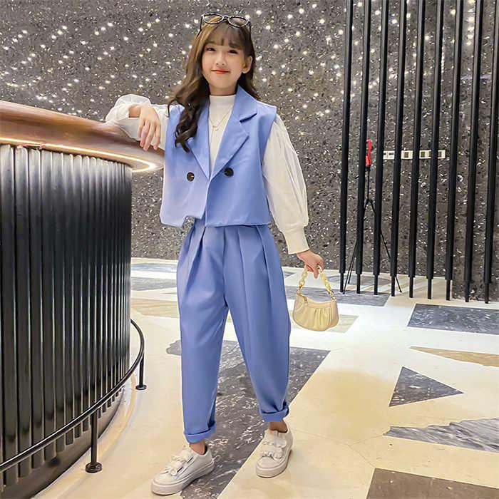 韓国子供服 女の子 スーツ セットアップ ベスト パンツ フォーマル