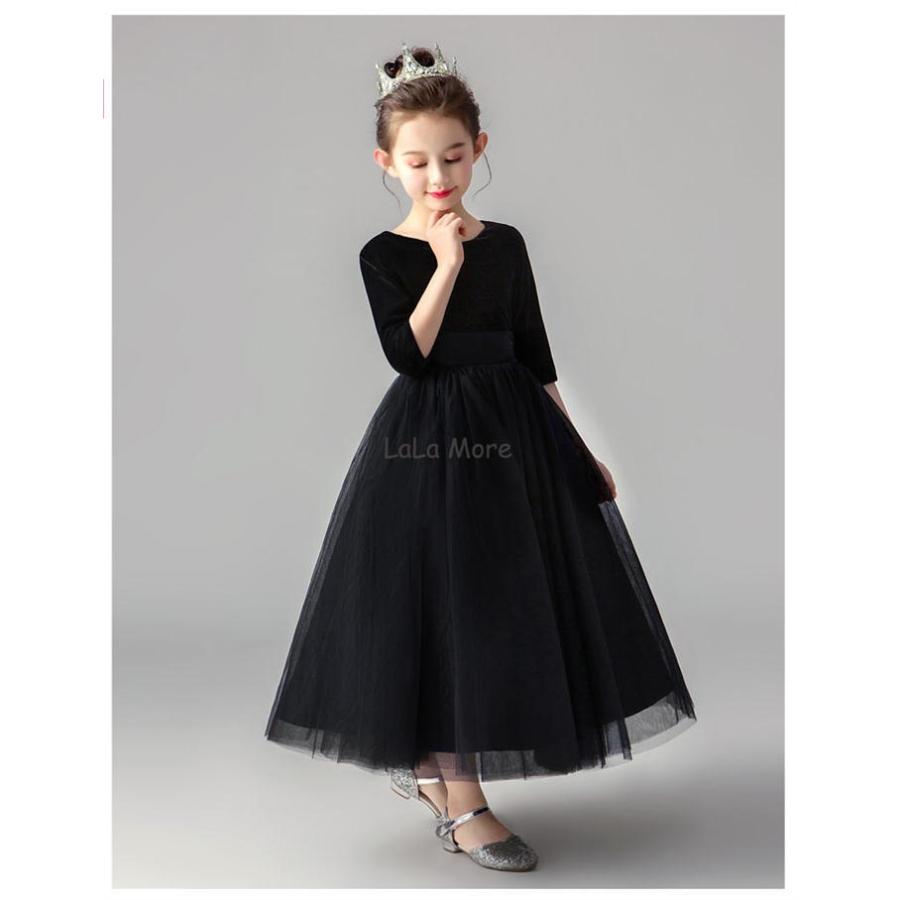 ドレス キッズ 子供ドレス 大きいサイズ チュールワンピース ロング丈