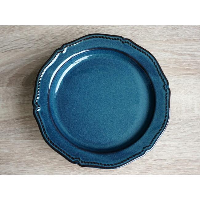 FICELLE】フィセル ケーキプレート ネイビー 紺色 お皿 中皿 陶器 日本