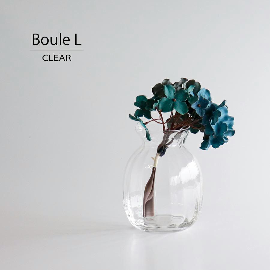 BOB CRAFT】ブール L クリア 高さ15cm ガラス フラワーベース 花瓶 