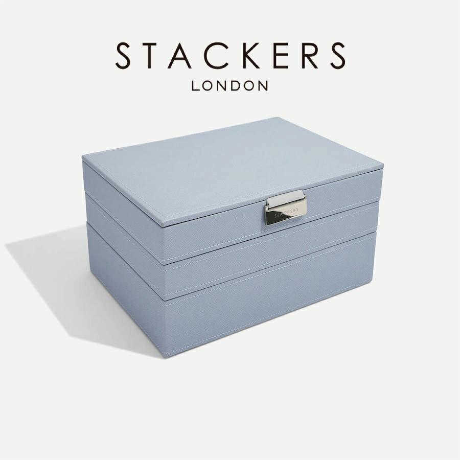 極美品　STACKERS スタッカーズ ジュエリーボックス 3段 ダスキーブルー STACKERS（スタッカーズ） 【日本正規代理店】【STACKERS】クラシック