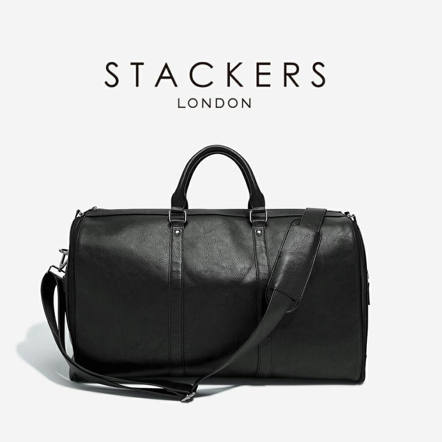 【日本正規代理店】【STACKERS】メンズ　スーツバッグ　ブラック　ウィークエンドスーツバッグ