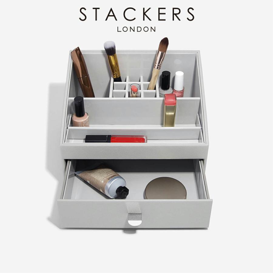 【日本正規代理店】【STACKERS】メイクアップ　オーガナイザー 　グレー　Pebble Gray　引き出し　スタッカーズ
