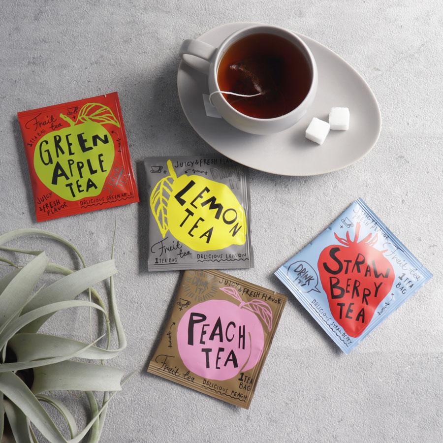 【AWSOME TEA 】紅茶 ティーバッグ オーサム グリーンアップルティー ストロベリーティー レモンティー ピーチティー : Lala ...