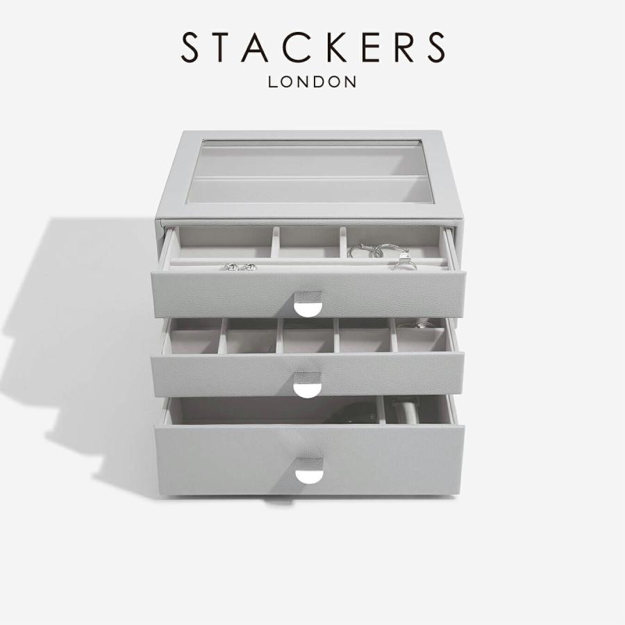STACKERS スタッカーズ　ジュエリーボックス　3段　ペブルグレー 日本正規代理店】【STACKERS】ドロワージュエリーボックス 選べる3個