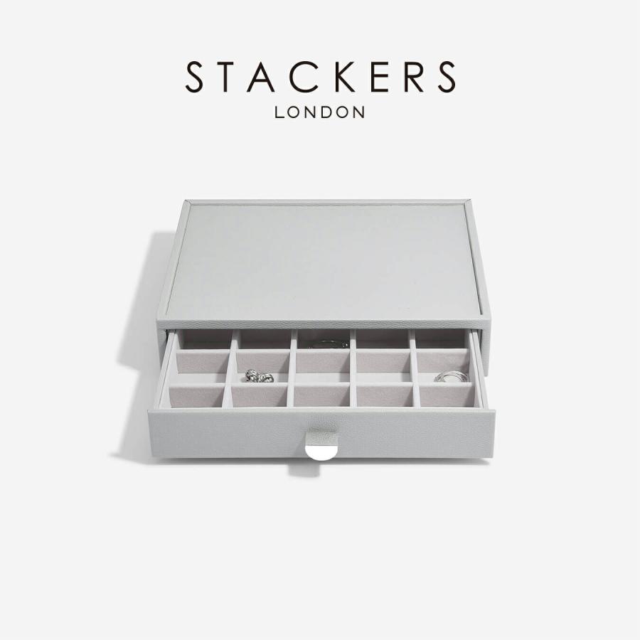 【日本正規代理店】【STACKERS】ドロワージュエリーボックス 選べる3個セット ペブルグレー　Gray 引き出し　ガラス スタッカーズ_2