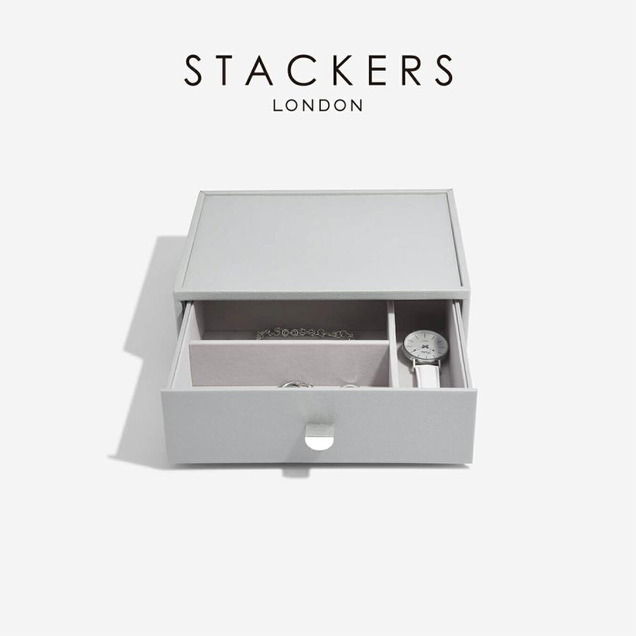 【日本正規代理店】【STACKERS】ドロワージュエリーボックス 選べる3個セット ペブルグレー　Gray 引き出し　ガラス スタッカーズ_4
