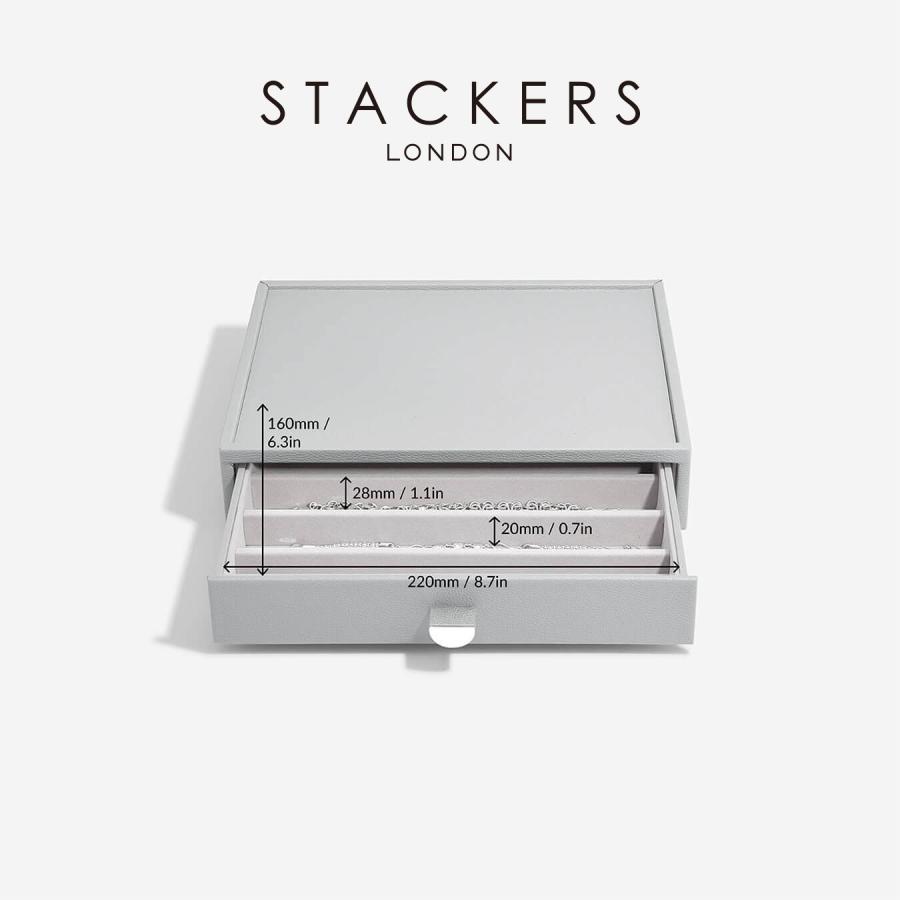 【日本正規代理店】【STACKERS】ドロワージュエリーボックス 選べる3個セット ペブルグレー　Gray 引き出し　ガラス スタッカーズ_7