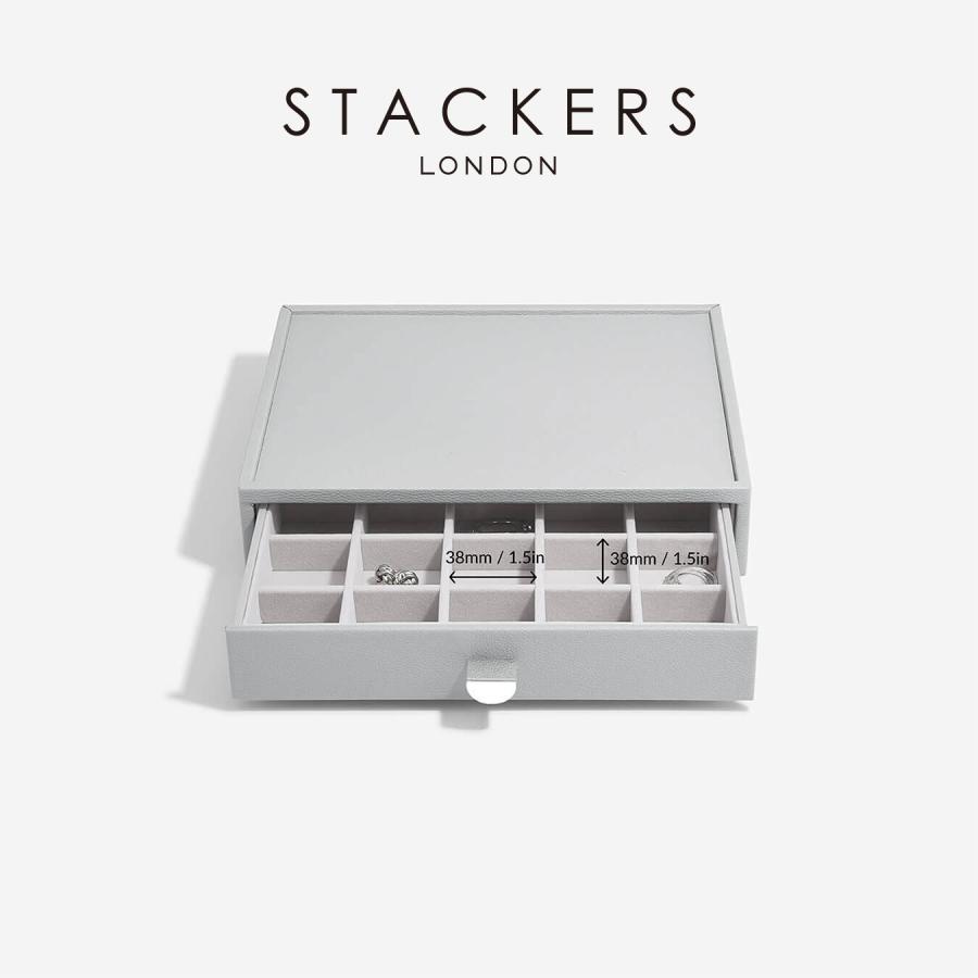 【日本正規代理店】【STACKERS】ドロワージュエリーボックス 選べる3個セット ペブルグレー　Gray 引き出し　ガラス スタッカーズ_8