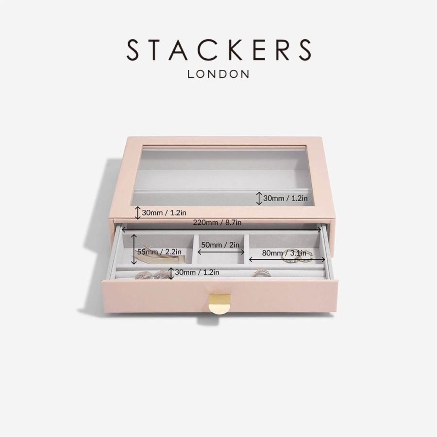 【STACKERS】ドロワージュエリーボックス 選べる3個セット ブラッシュピンク Blush Pink 引き出し ガラス スタッカーズ