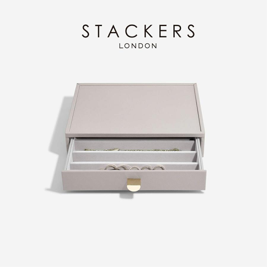【日本正規代理店】【STACKERS】ドロワージュエリーボックス 選べる3個セット トープ　グレージュ Taupe 引き出し　ガラス スタッカーズ_3