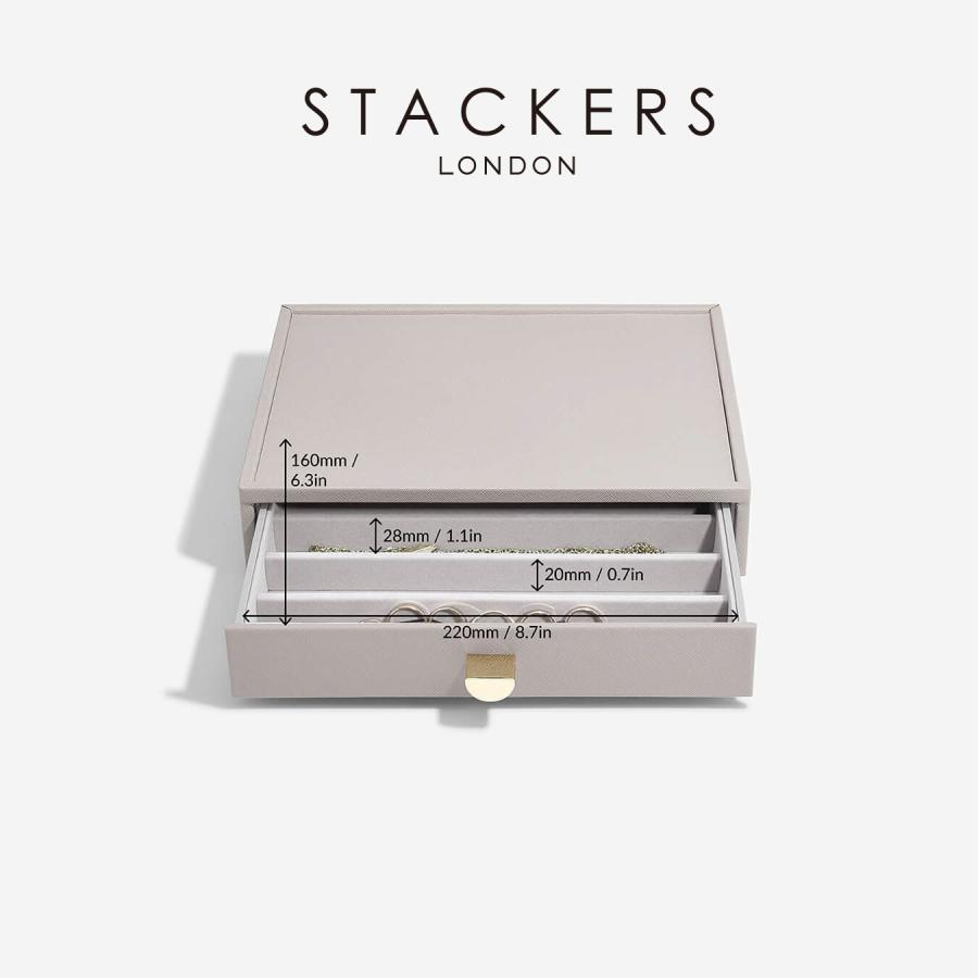 【STACKERS】ドロワージュエリーボックス 選べる3個セット  トープ　グレージュ Taupe  引き出し　ガラス スタッカーズ ジュエリーケース ジュエリートレイ｜lalanature｜10