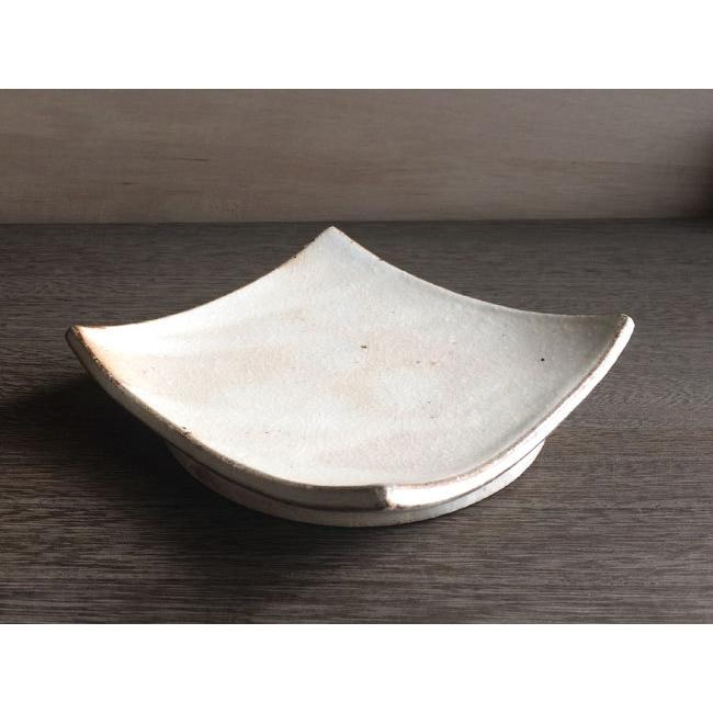 加藤仁志】平皿 角皿S スクエア 取皿 12cm 手作り 手引き 作家 粉