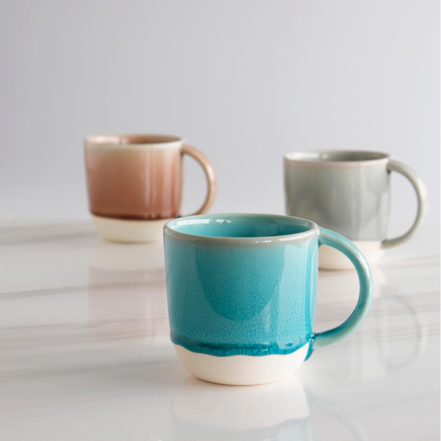 Lien】リヤン グラデーション マグカップ ピンク グレー ターコイズ