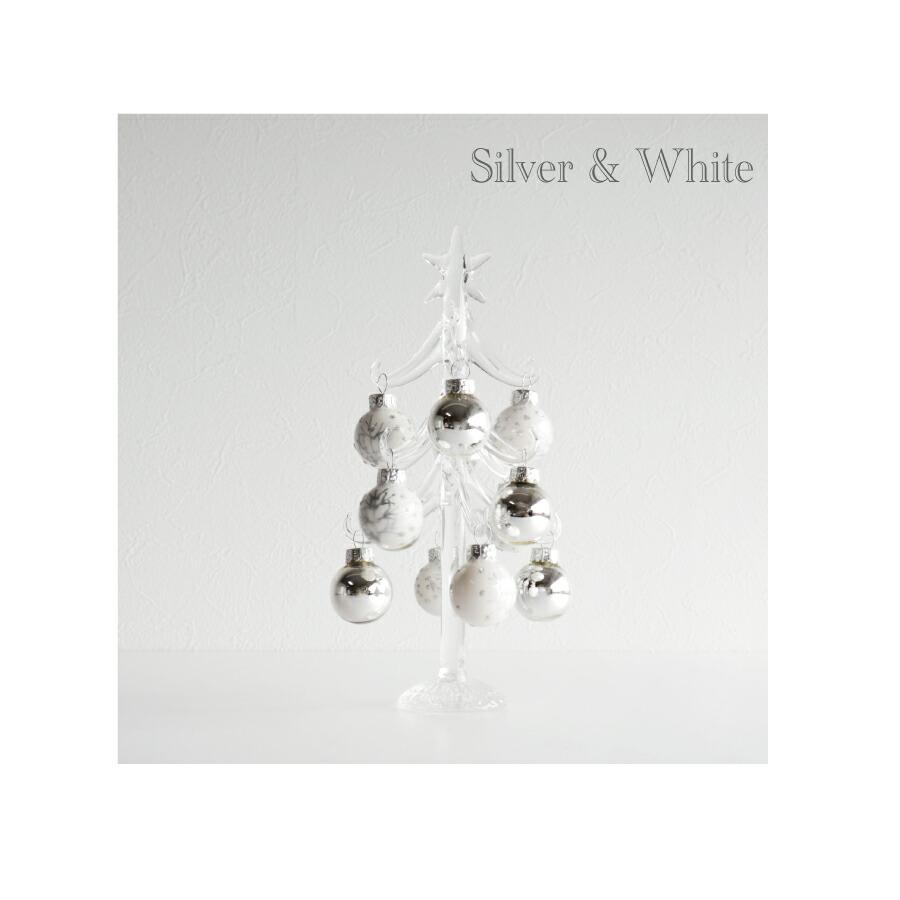 The Joy Luck Club】グラスオーナメントツリー M 20cm シルバー