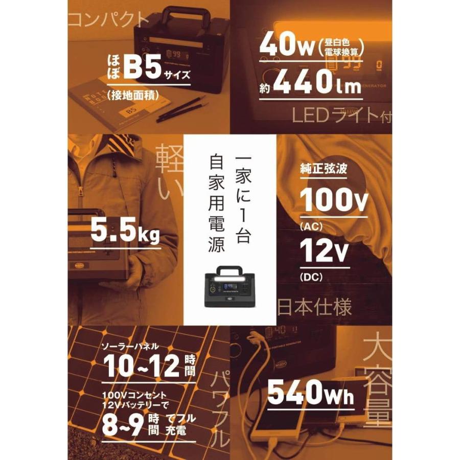 日章工業 ポータブル 電源装置 (540Wh/50AH/10.8V・150000mAh/3.6V 