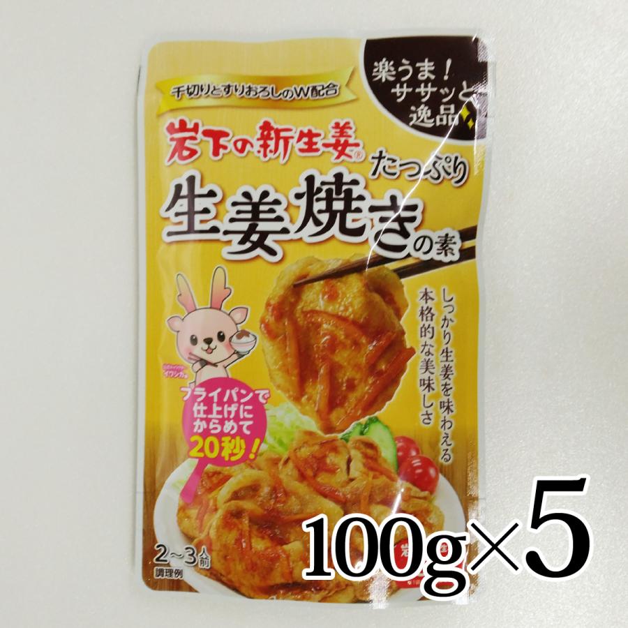 岩下の新生姜 岩下の新生姜たっぷり生姜焼きの素 100g 2〜3人前 5個