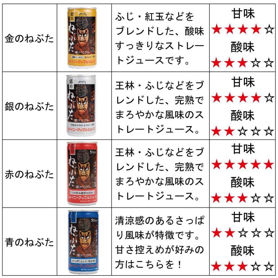 シャイニー 赤のねぶた 190g×24本入箱 りんごジュース 缶 青森