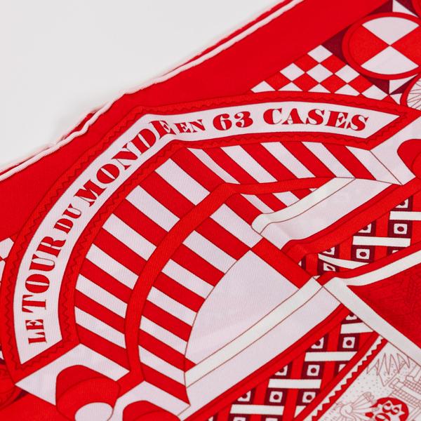 希少エルメス　HERMES　スカーフ「 カレ 」63マスの世界旅行 新品　未使用 美品 エルメス スカーフ カレ90 シルク100% 63マスの世界旅行 LE