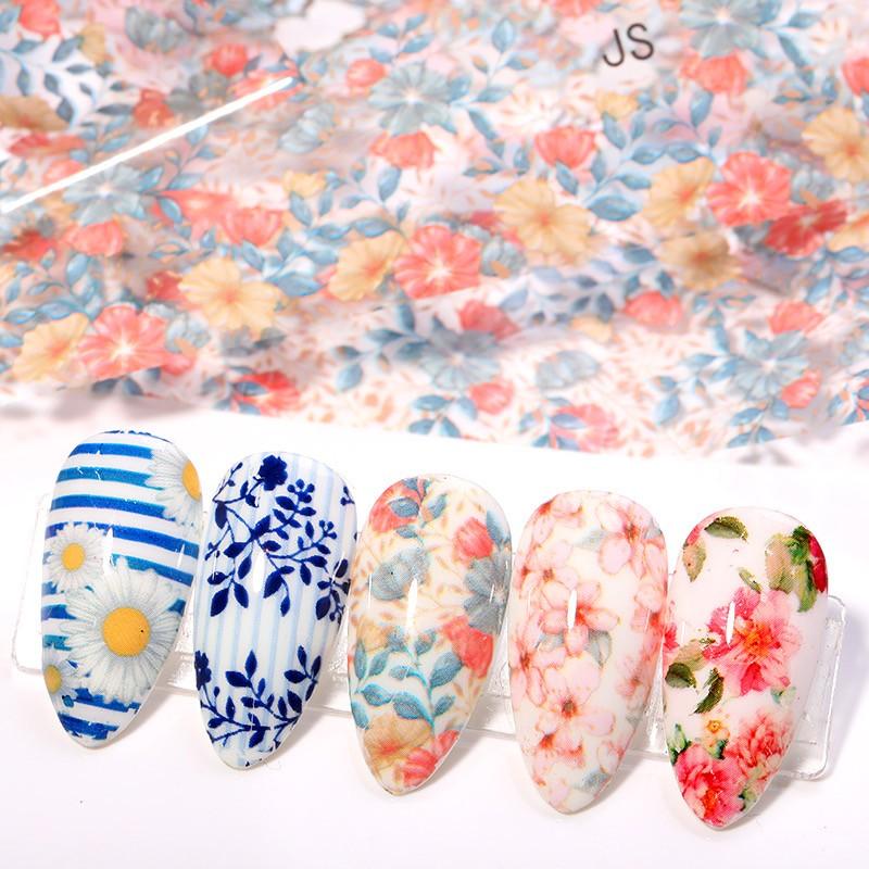 5年保証 セール Lalona フラワーダマスクホイルシート 10種セット6タイプ 最新韓国ネイルアート 可愛い Aynaelda Com