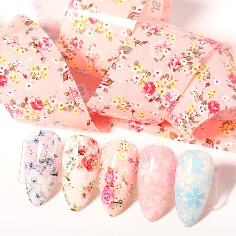 5年保証 セール Lalona フラワーダマスクホイルシート 10種セット6タイプ 最新韓国ネイルアート 可愛い Aynaelda Com