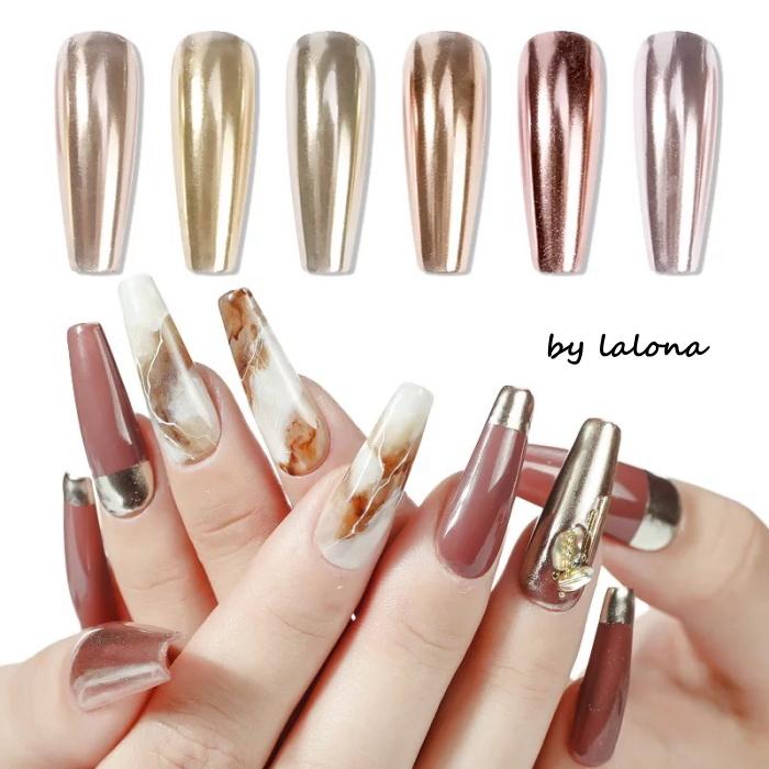 Lalona ミラーネイルパウダー クッションペン シャンパンカラー Powder Th 1 Lalona 通販 Yahoo ショッピング