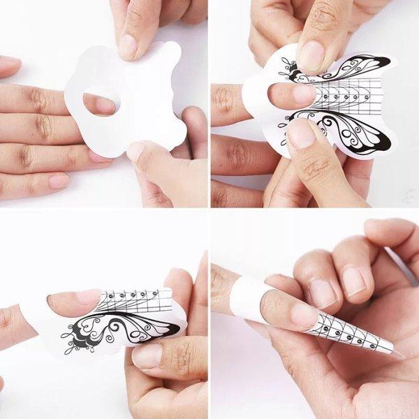 楽天市場 ラローナ Lalona ネイルフォーム 100枚 モノトーンyc 21 アクリルネイル長さ出しフォーム Aynaelda Com