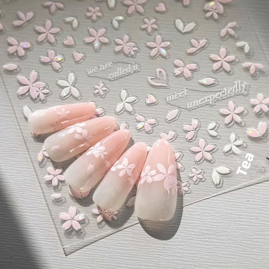 ラローナ［ LALONA ］3Dネイルシール 桜 ( YT3656 ) ジェルネイル/韓国