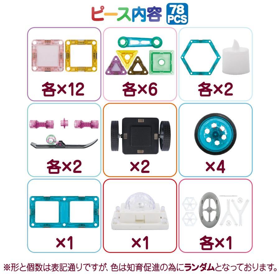 マグネットブロック 透明 磁石 ブロック タイヤパーツ ライト付