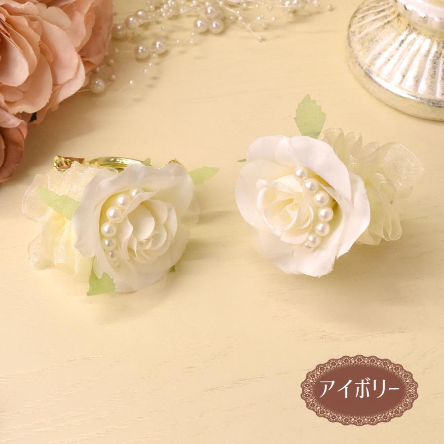 アンティーク ブロンズ 薔薇のカーテンリング 5個セット