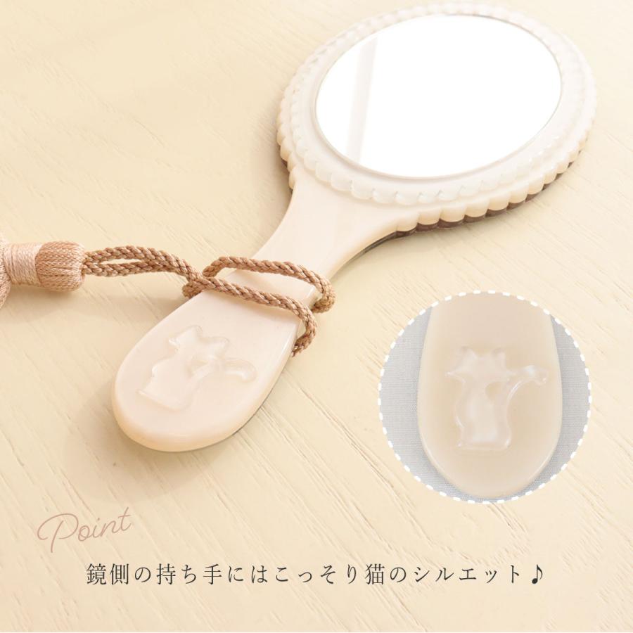 手鏡 鏡 コンパクト ミラー ハロウィン 猫 ネコ : laluice Yahoo!店
