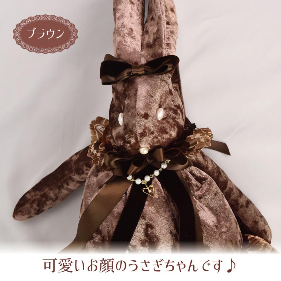 リュック レディース 小さめ かわいい うさぎ ロリィタ ベロア 