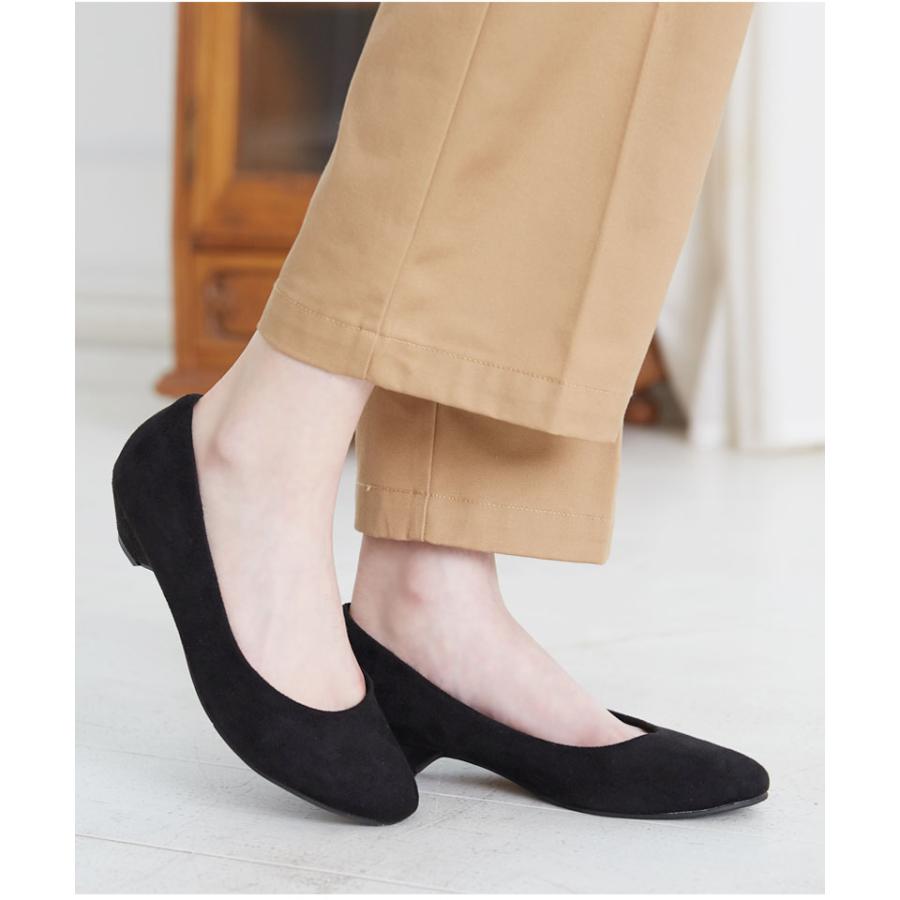 21ss新色 パンプス ローヒール 痛くない 歩きやすい 黒 おしゃれ シューズ レディース ぺたんこ 太ソール 究極プレーン 幅広 外反母趾 アレッタ 甲高 靴 ブランド激安セール会場 大きい