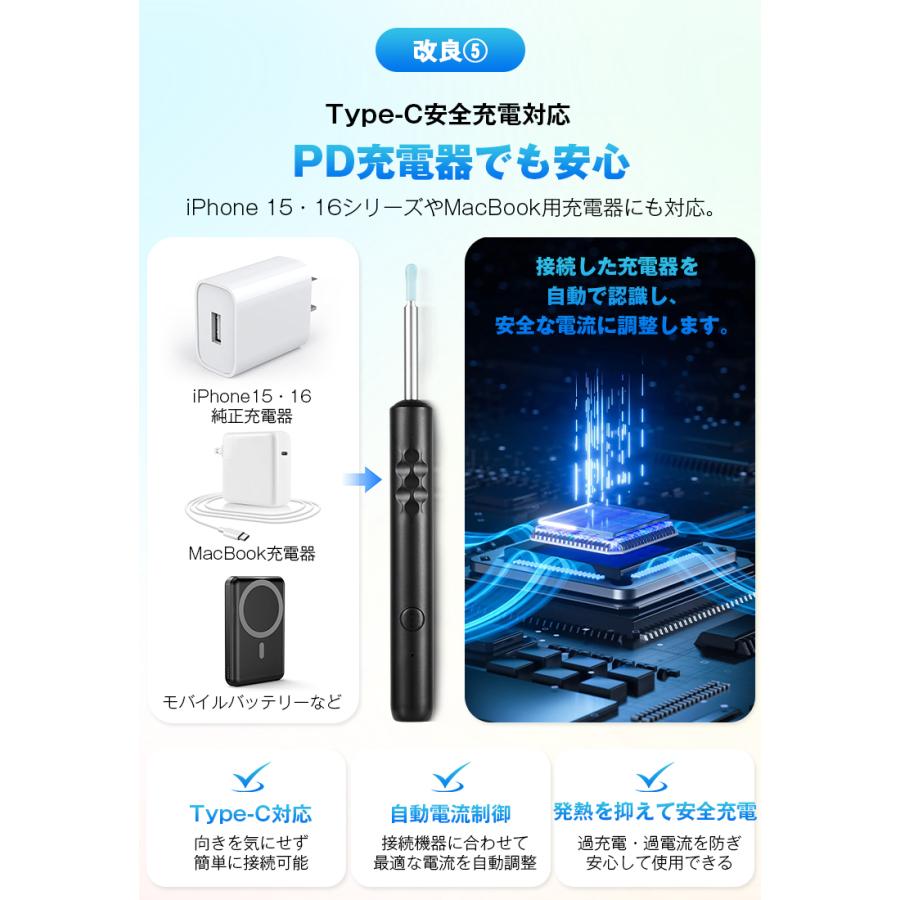 クーポンで最安1602円 進化型 耳かき カメラ 5000万画像 LEDライト