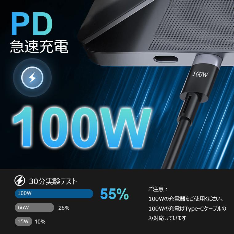 3in1 充電ケーブル 巻き取り ケーブル iPhone17 100W急速充電 Type-C