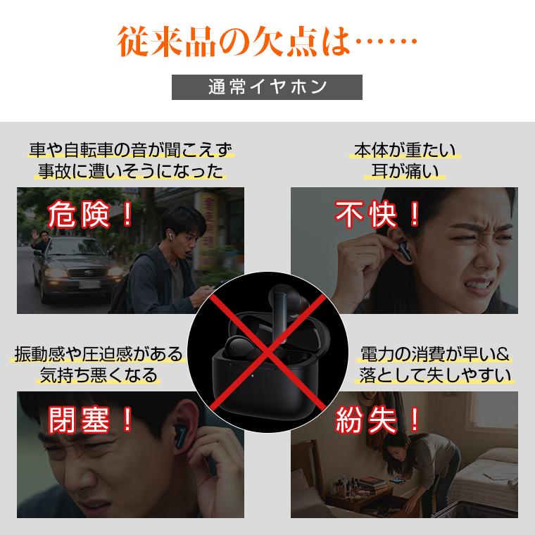 最新型 骨伝導イヤホン Bluetooth6.0 父の日 オープンイヤー イヤホン