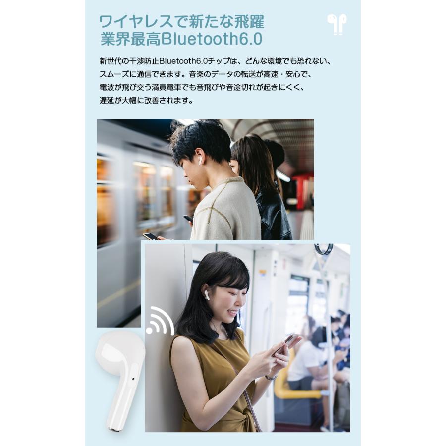 最新型 ワイヤレスイヤホン Bluetooth6.0 イヤホン 高音質 iPhone