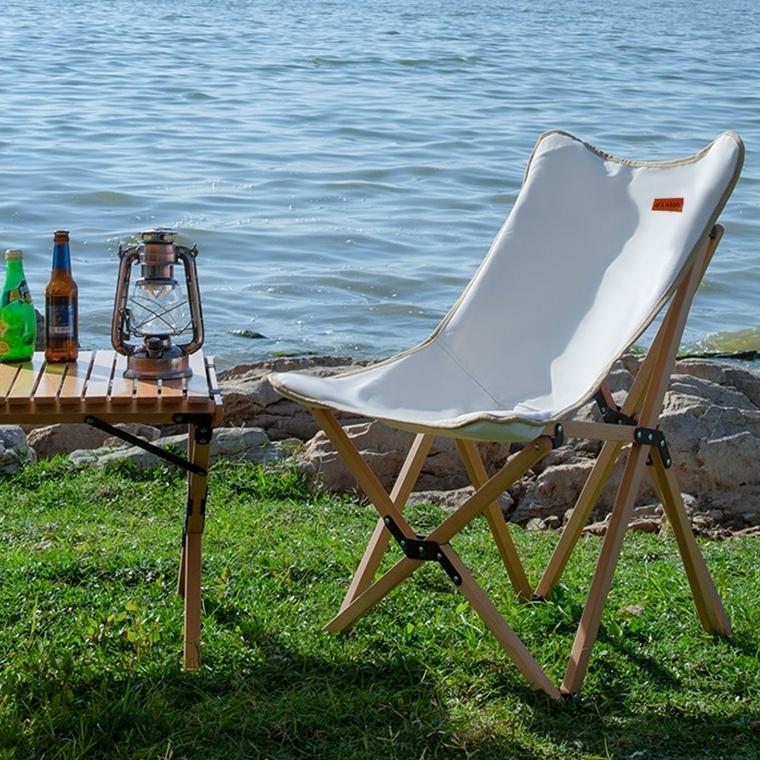 LAMA Store アウトドアチェア 木製 折り畳み キャンプチェア