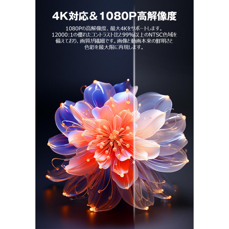 超P祭・15%OFFクーポン プロジェクター 小型 4K 家庭用 天井投影