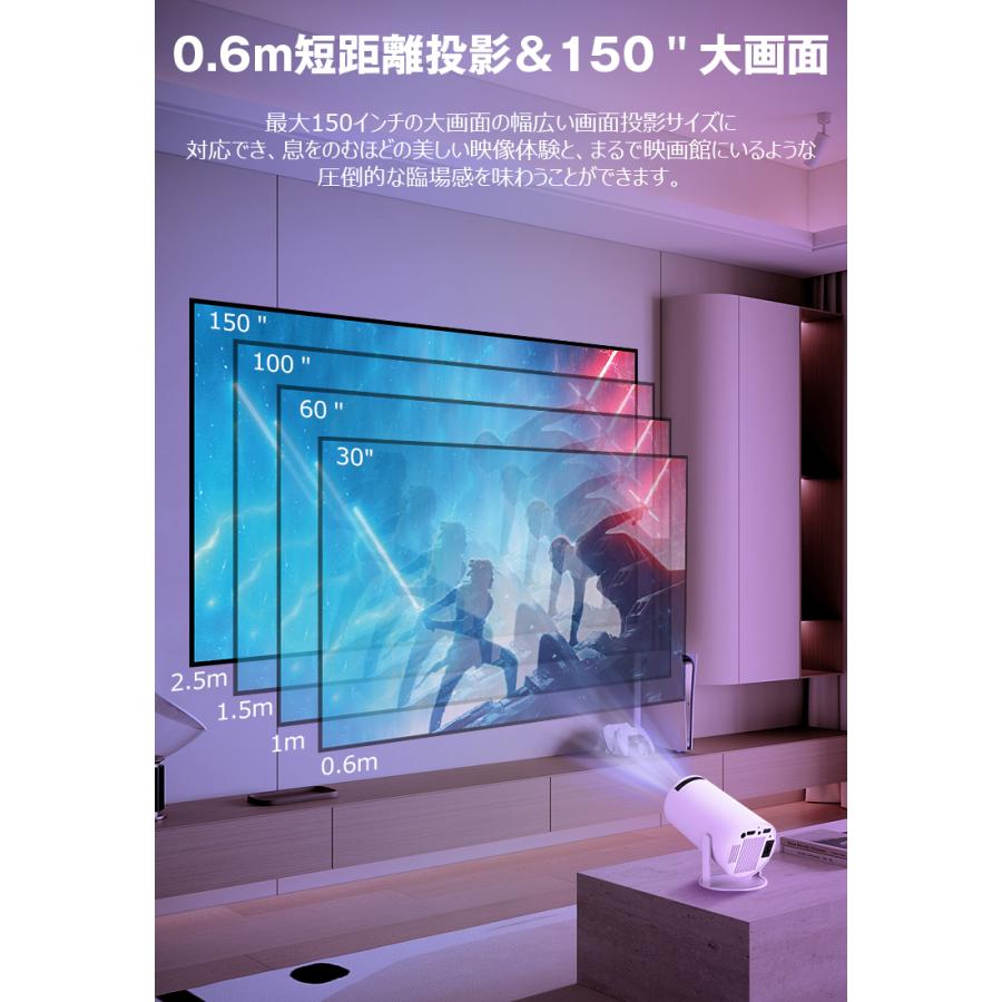 【特価】プロジェクター 4K対応 小型 高輝度 天井投影 短距離 大画面 軽量 限定15%OFFクーポン プロジェクター 小型 4K 家庭用 天井投影 16000LM