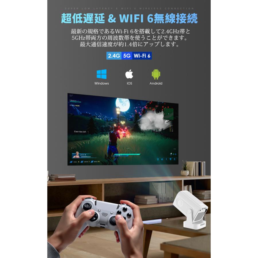 本日20%OFFクーポン プロジェクター 4K 小型 家庭用 18000LM
